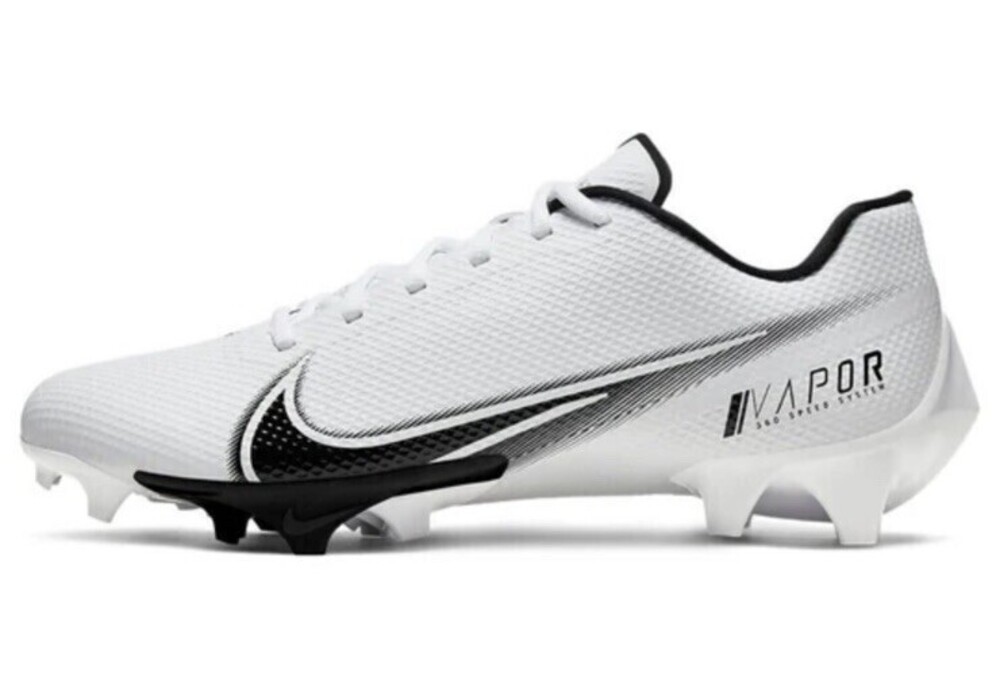 Nike Men's 12.5 Vapor Edge Speed 360 White/Black Football Cleats CD0082-100